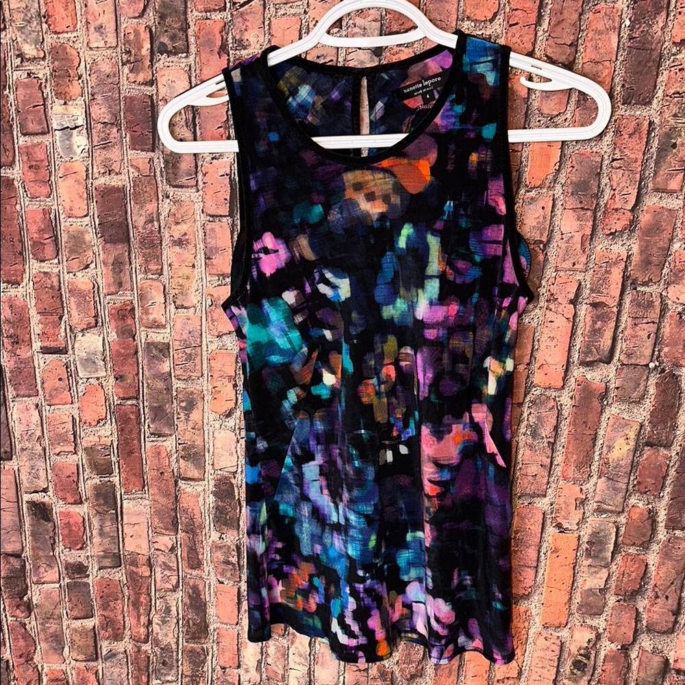 Nanette Lepore Multicolor Silk Sleeveless Top Size 4